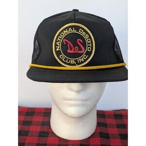 VTG National DeSoto Club Snapback Mesh Rope Trucker Hat Cap Made in USA